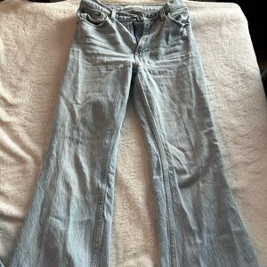 Abercrombie & Fitch Light Blue Wide Leg Jeans